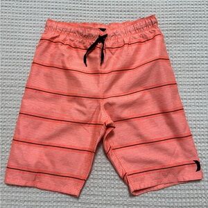 Hurley Coral and Black Swim Shorts Boys 14/16